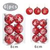 6pcs 6cm/8cm Electroplated Hanging Balls Shatterproof Xmas Tree Pendants  Party Favors