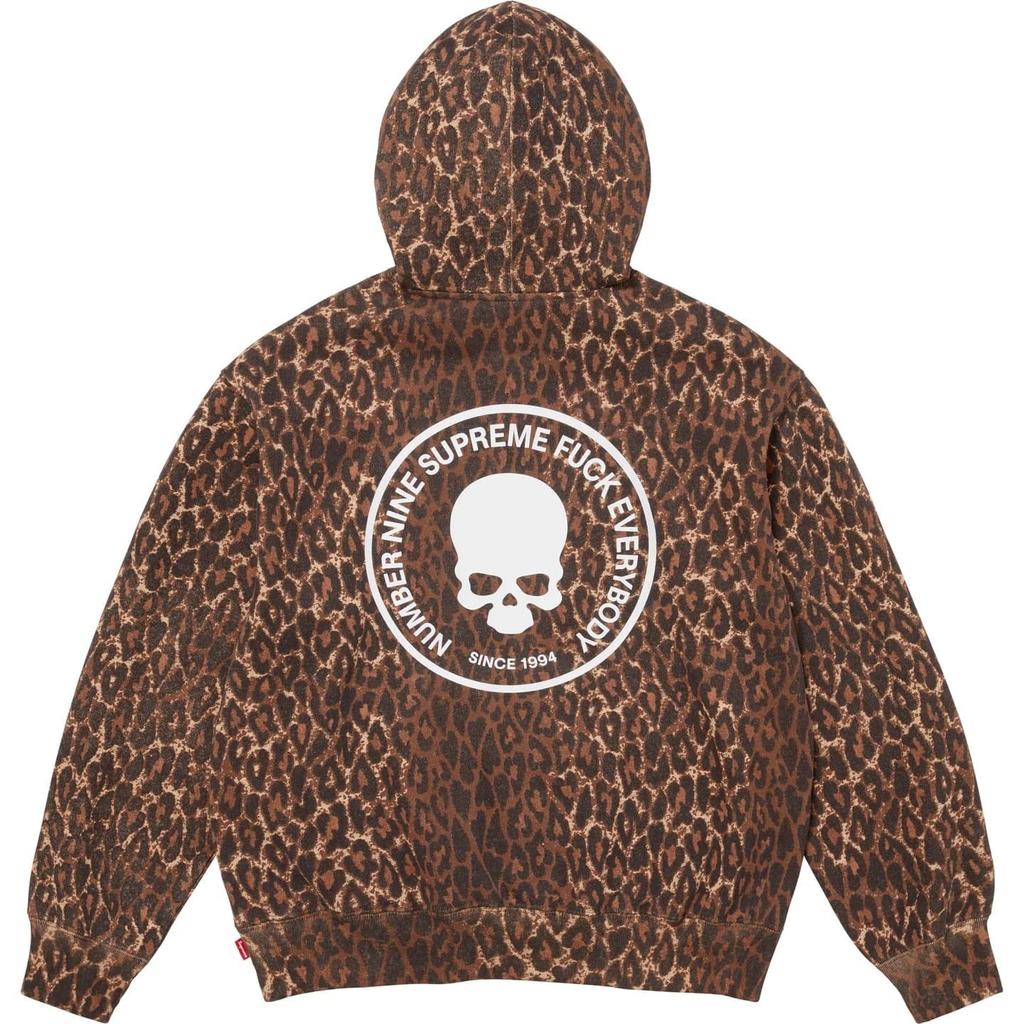 Supreme Number (N)ine Hooded Sweatshirt Leopard