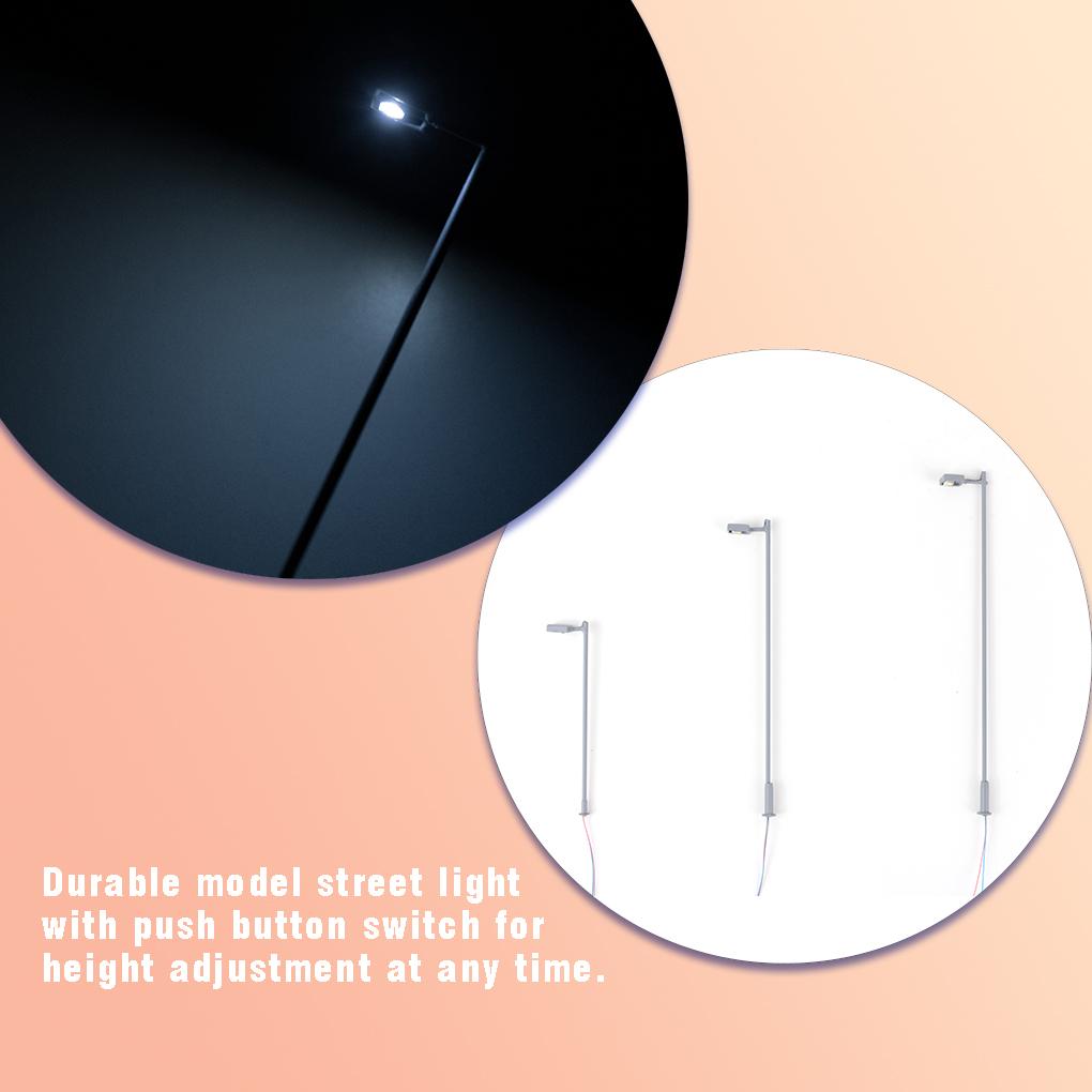 1:150/1:100/1:87 Scale Single Head Lamp Model Miniature DIY Decor Night-light Sand Table Building Park Garden Outdoor Lighting