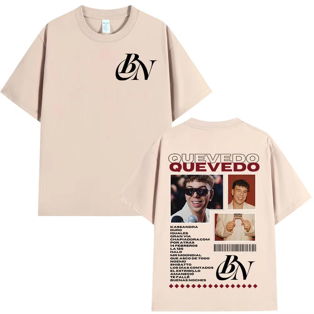 Rapper Quevedo Gute Nacht T-Shirts Herren Damen Hochwertiges Mode-T-Shirt Streetwear Kurzarm Übergroße Baumwoll-T-Shirts