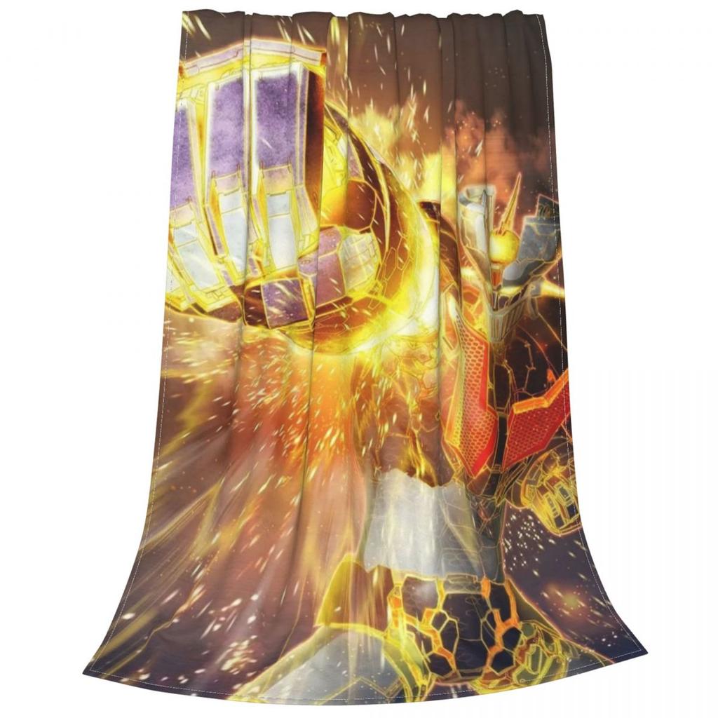 Mazinger Z Ufo Robot 3D Print Blankets Goldorak Anime Grendizer Wool Throw Blankets Bed Sofa Decoration Soft Warm Bedspreads
