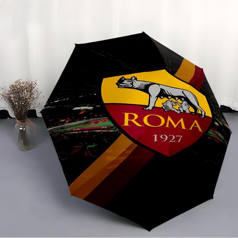 Printed Rome Logo Folding Umbrella,Outdoor,Leisure,And Travel Umbrella,Durable Umbrella Fabric,Birthday And Holiday Gift