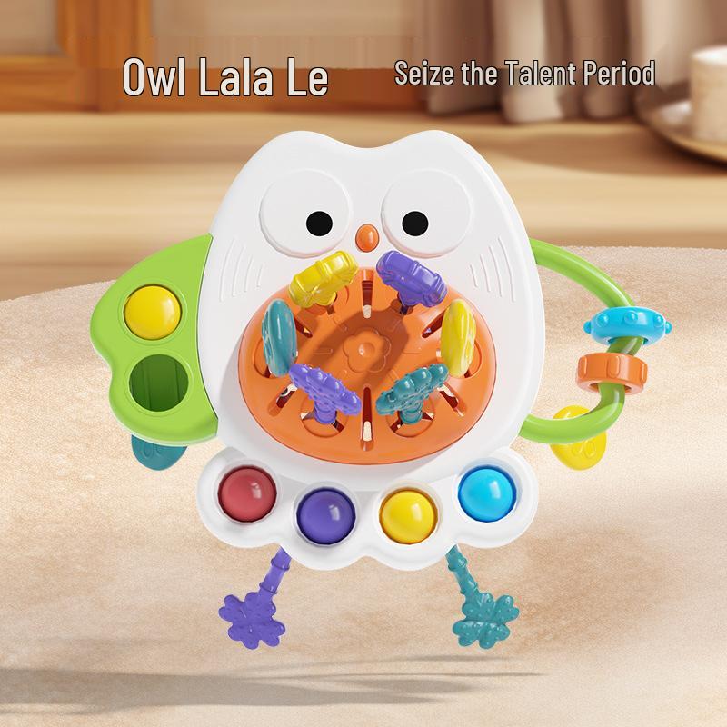 Cross-Mirror Rocket Baby Rattle Teether: Cute Soothing Toy for Newborns and Early Education