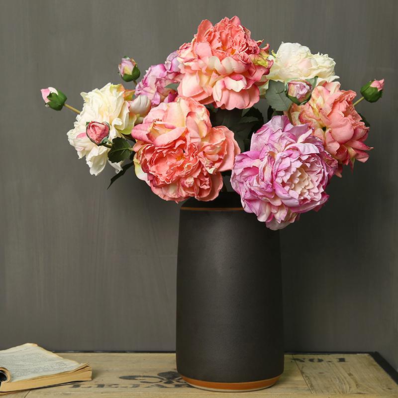 

Искусственные цветы Двуглавый пион 70 см/27,5 дюйма Столовая Домашнее украшение Фестиваль Свадебная вечеринка Цветочное художественное украшение