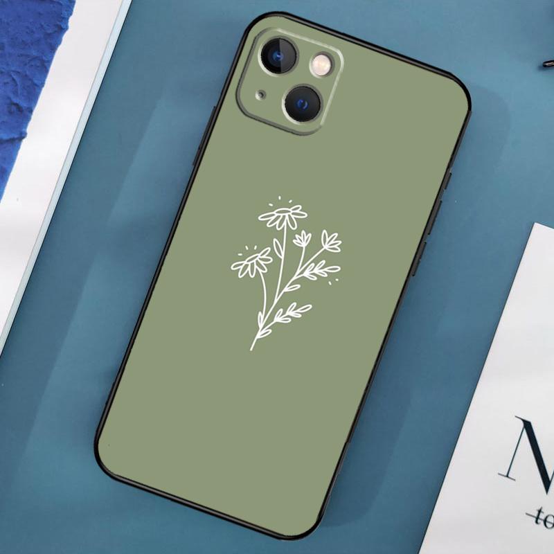 

Эстетичный чехол Sage Green для iPhone 15 14 13 12 11 Pro Max XS X XR SE 2020 2022 7 8 Plus 12 13 Mini Cover Shell iPhone 11Pro MAX