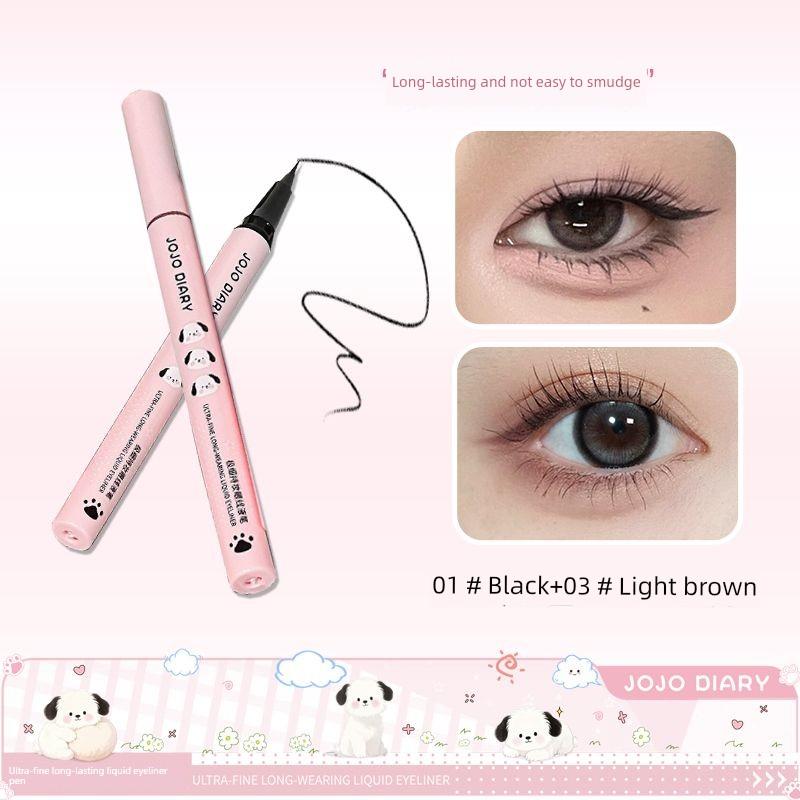 Korean-Style New Waterproof and Sweat-Proof Ultra-Fine Eyeliner That Doesn'T Smudge Easily, Quick-Drying, Long-Lasting, for Students and Girls