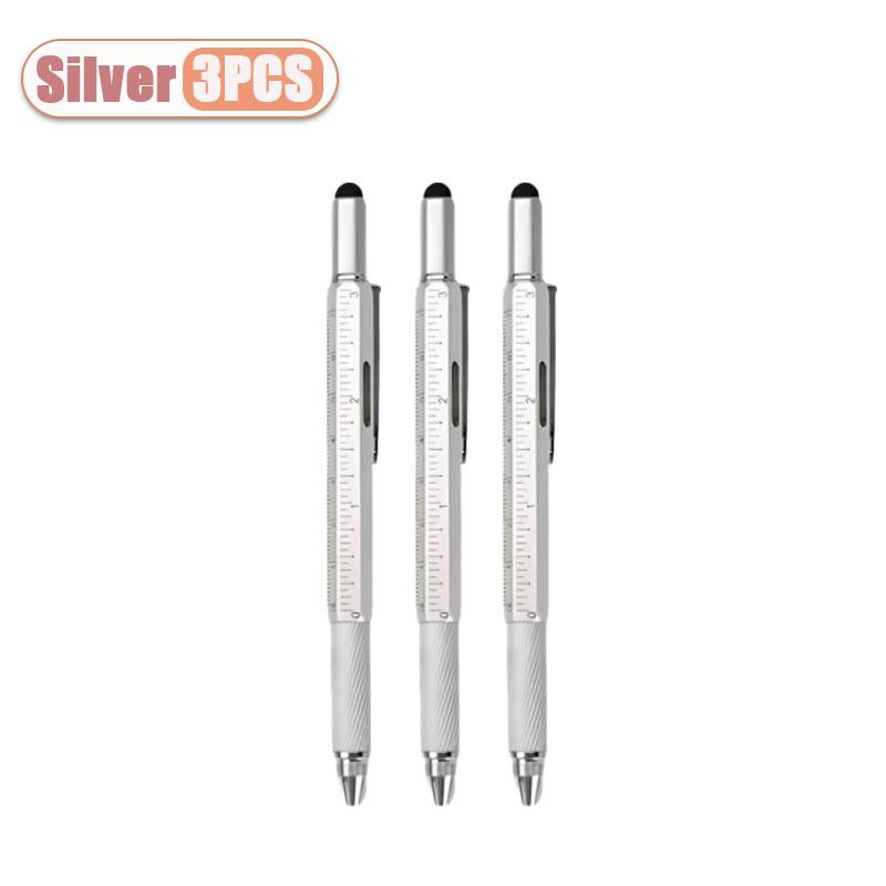 6 in 1 Multi Level Pen Stylus Multi Tool Pen with Touch Screen Caliper Level and Screwdriver Office Tool Creative Stationery