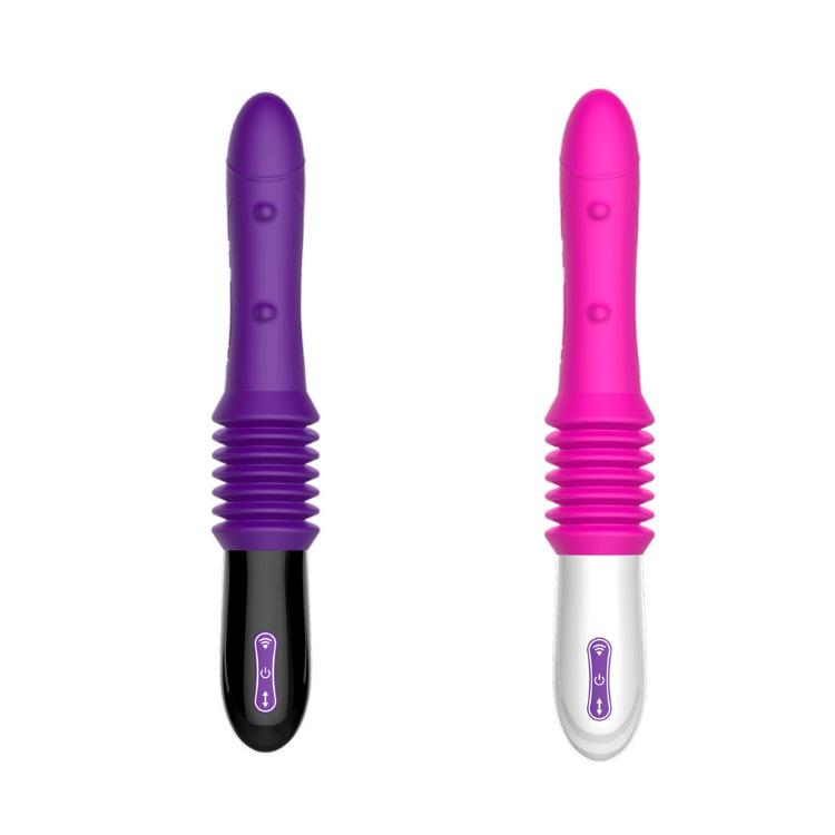 Plně automatická teleskopická zaváděcí pistole Simulace stroje Penis Žena Masturbátor Vibrátor Sexuální produkty pro dospělé