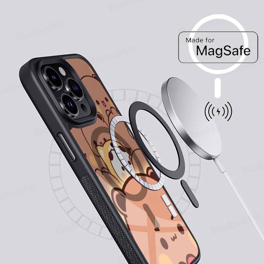 Cute BUBU DUDU Phone Case Magnetic Case For iPhone 17 16 15 14 13 12 11 For Magsafe Wireless Charge Cover