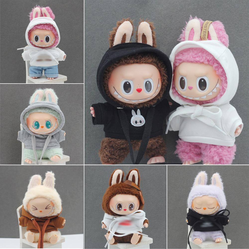 For Labubu Doll Clothes Fashion Clothes Hoodies Doll Clothes Color Match Hoodies Dolls Accessories Cute Decoration Little Cloths