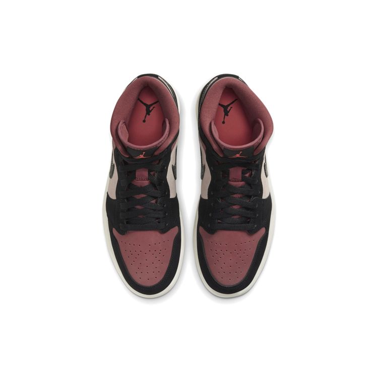 Air Jordan 1 Mid Canyon Rust Women Sneakers Red Particle-Beige Black BQ6472-202