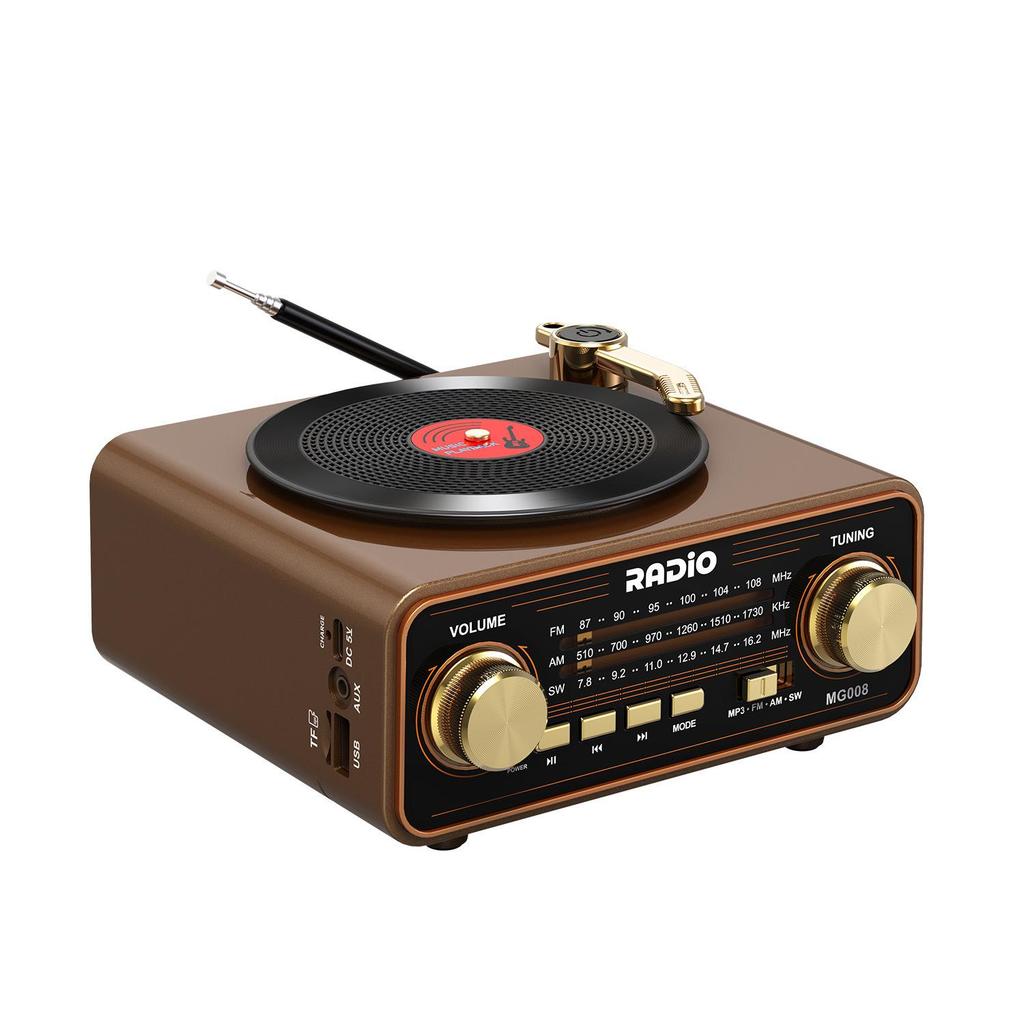 Vintage-Style Multi-Band Bluetooth Speaker/Gramophone