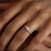Wish Round New Gold Zircon Ring Temperament High-end Simple Three-piece Ring