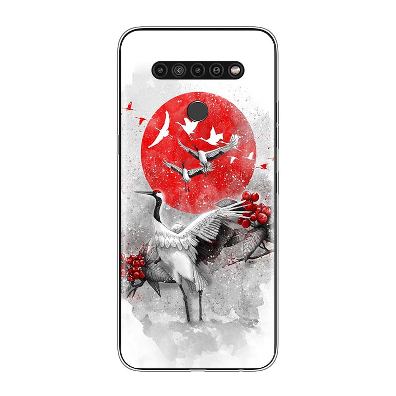 Japanese Red Sun Anime For LG V60 V50S V50 G8X G8S G8 G7 ThinQ 5G K61 K51S K41S K30 K20 Q60 Q9 Soft Phone Case
