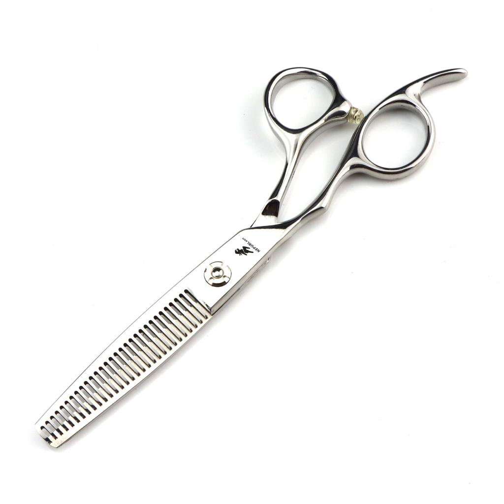 Hochwertige, linkshändige, Haarschere, Haarschere, Flachschere, Pony, Zahnschere, für Linkshänder