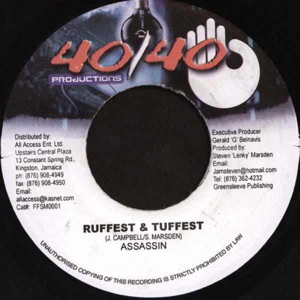 7inch Record ASSASSIN - Ruffest & Tuffest FFSM0001 40/40 Productio 2002 Jamaica Reggae, Ska & Dub Used