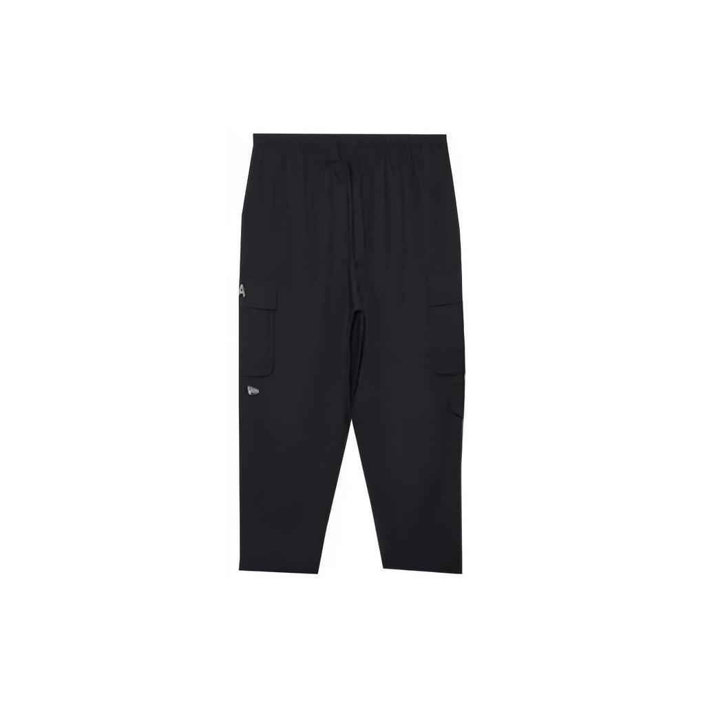 New Era FW23 Logo Embroidered Casual Versatile Work Pants Unisex bottoms Black 13789079