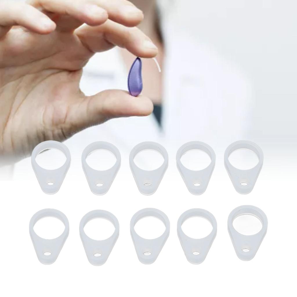 10pcs Hearing Aid Lanyard Silicone Loops BTE Hearing Aid Clip Adaptor Replacement Accessories for Elderly