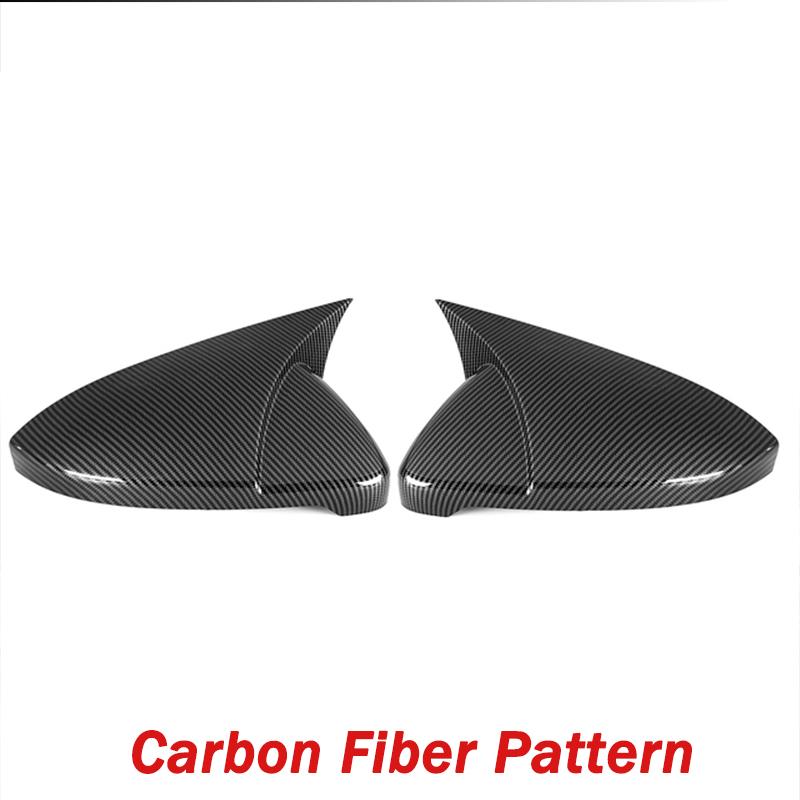 Rhyming Wing Mirror Cover Rearview Mirror Caps Case OX Horn Style Fit For VW Golf MK6 GTI GTD R 2009 - 2013 Car
