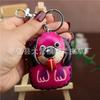 Borsa Portacarte Controllo Accessi Koala in Pelle di Mucca Primo Strato, Ciondolo Portachiavi, Custodia Auricolari, Fibbia Carina alla Moda, Portacarte a Goccia d'Acqua.