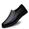 2024 New Genuine Leather Men Casual Shoes Luxury Brand Mens Shoes Breathable Slip On Black Business Formal Shoes