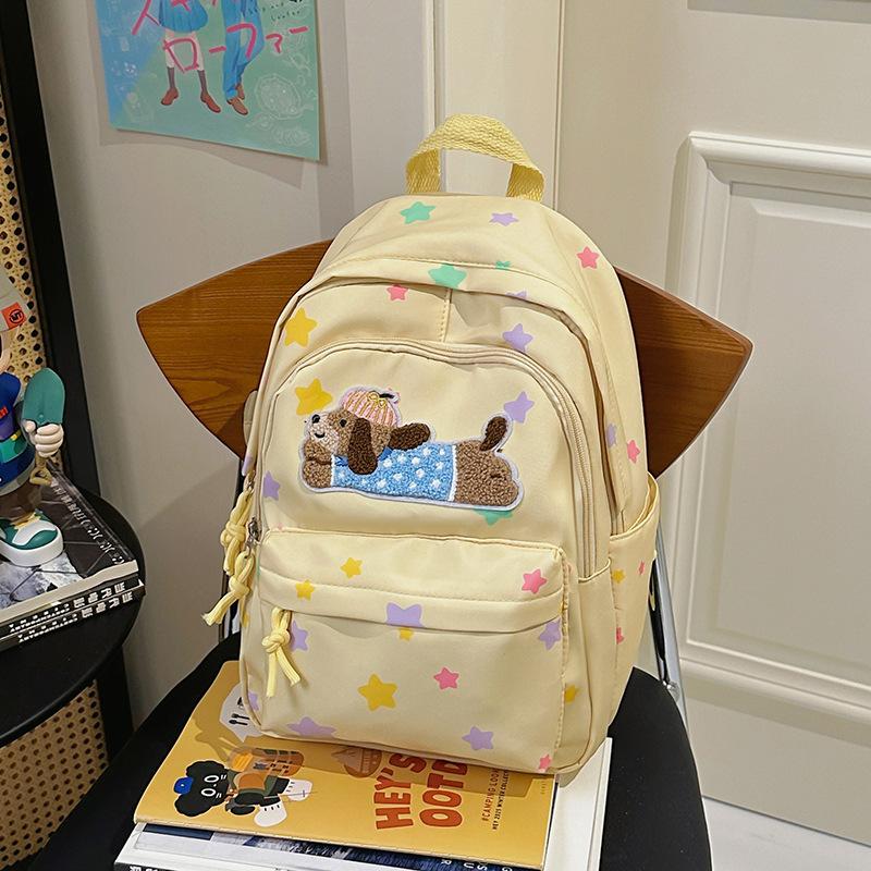 School Bag Japanese Ins Large Capacity Cute Student School Bag 2025 New Solid Color Casual Backpack Versatile Sweet Backpack