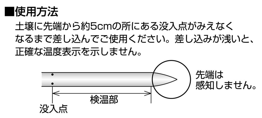 Shinwa Sokutei Seedling Thermometer 72610 V-2