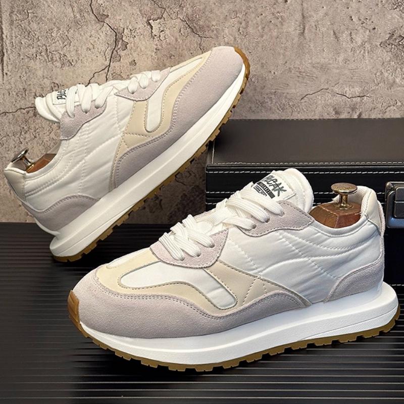 Fashion Thick-soled Insole Height-increasing Sports and Casual Shoes for Men, Comfortable and Breathable Ice Silk Fabric Dad Shoes  B38