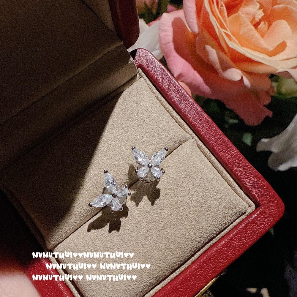 Jewelry, Scattered Starry Smile Butterfly Gem Necklace, Wedding Dinner, Horse Eye Diamond Butterfly Earrings, Set