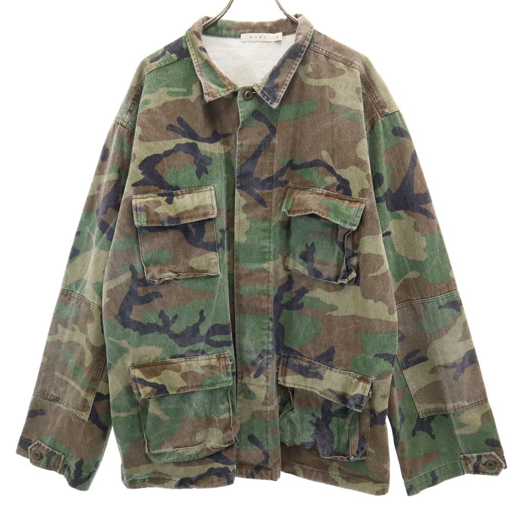 Mnml Camouflage Pattern Military Jacket XL Khaki Camouflage Men's Used