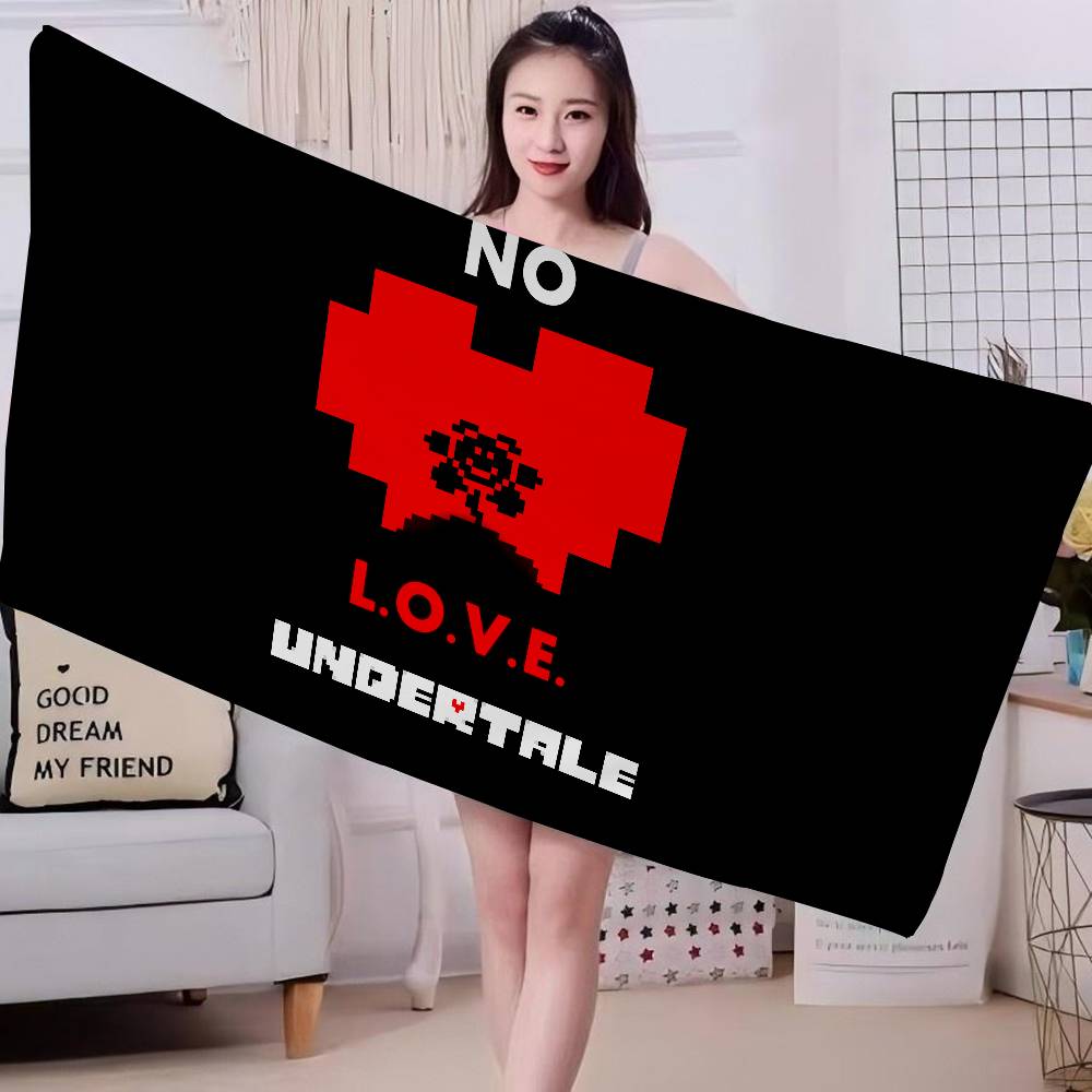 Anime Designs Game Undertale Microfiber Printed Beach Towel Mountain Climbing Yoga Beach Swimming Running Absorbent Soft Towel
