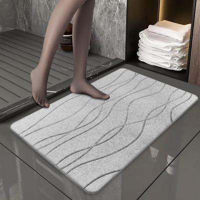 Diatom Printing Bathroom Thickening Mat Bath Non-slip Carpets In Wash Basin Bathtub Side Floor Rug Shower Room Doormat Memory Foam 3D Pad