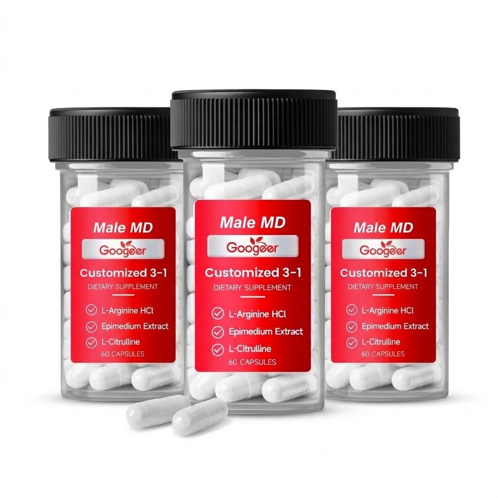 Googeer Male MD 3-in-1 Supplement (60 Capsules) – L-Arginine & Men's Vitality Support