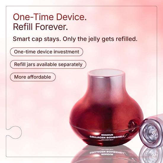 Collagen Bombshell 30g India’s 1st Korean Hydrolyzed Collagen Jelly Sonic Massage LED Red Light Therapy for Face Sagging