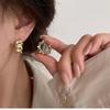 Irregular Wave Pleated Women's Earrings with Unique Personality, New Charm Jewelry Accessories