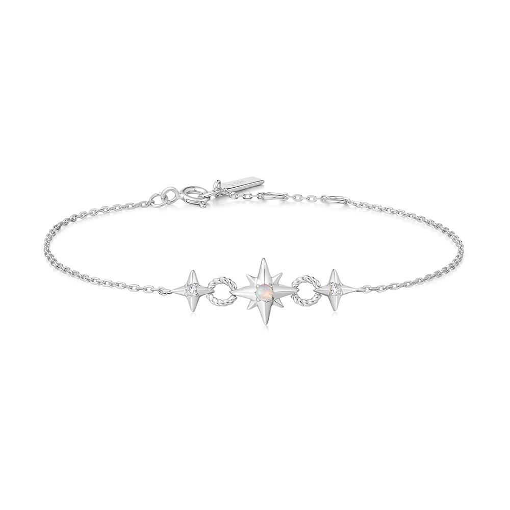 Ania Haie Silver Linked Star 925 Silver Bracelet B063-05H