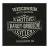 T-shirt da Uomo Harley-Davidson Crest in Poliestere e Cotone a Manica Lunga Girocollo Tessuto Morbido ed Elastico Top Casual