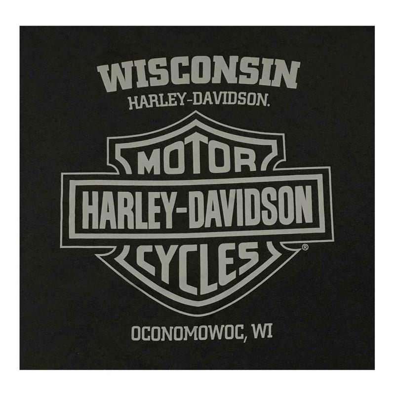 T-shirt da Uomo Harley-Davidson Crest in Poliestere e Cotone a Manica Lunga Girocollo Tessuto Morbido ed Elastico Top Casual