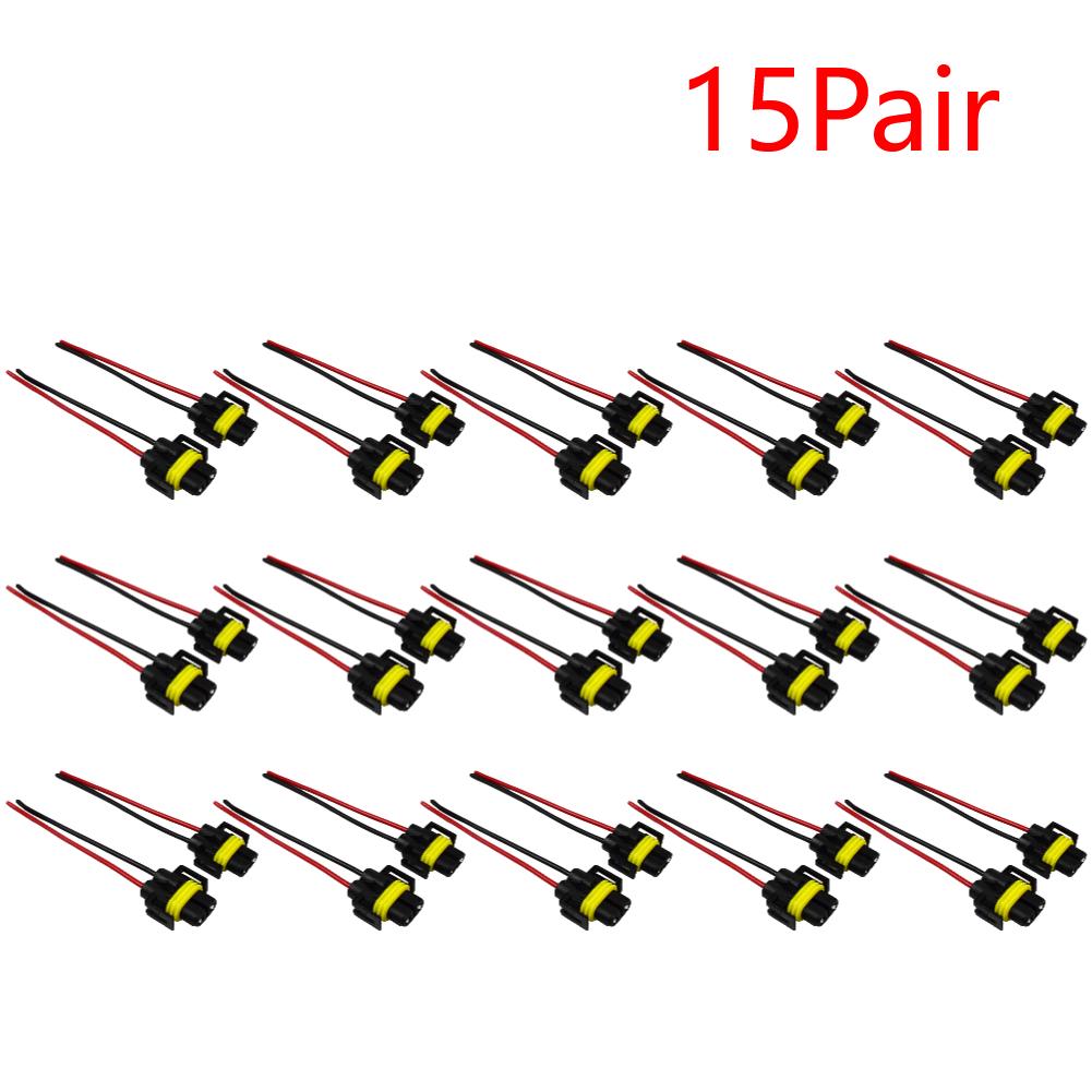 Car Bulb Socket Adapter Connectors H8/H9/H11 Bulb Socket Headlight Fog Lamp Headlamp Female Adapter Auto Accessories