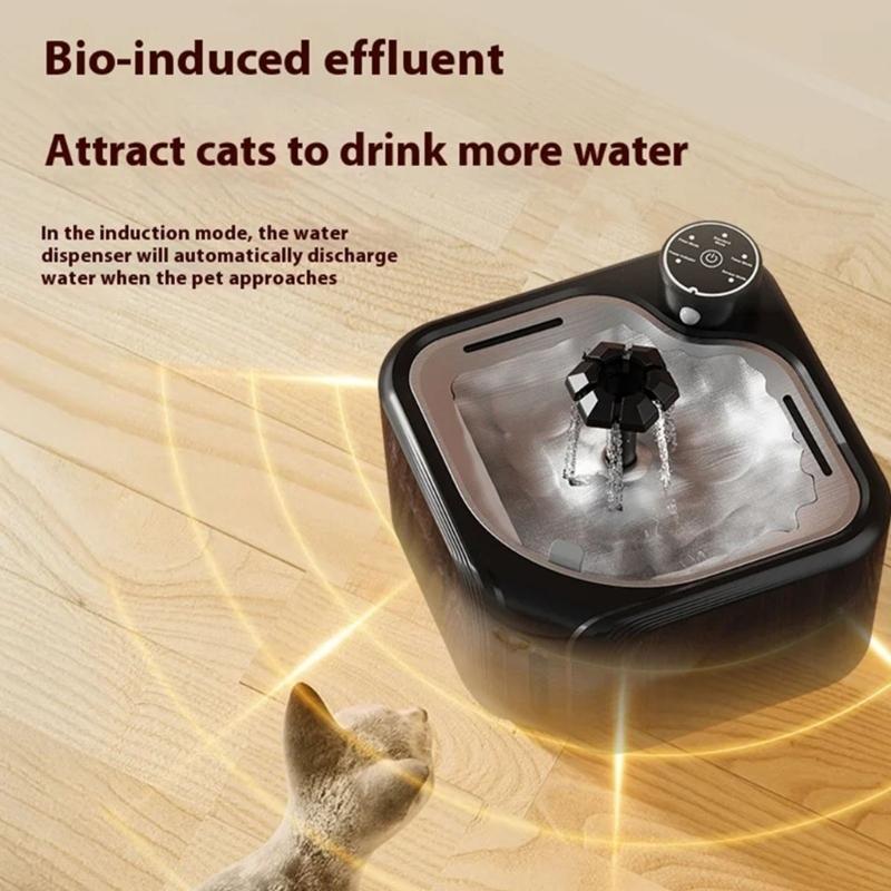 Intelligent Sensing Dog Water Dispenser With ABS Construction And Antislip Design 2.8L Capacity Water Fountain for Pet