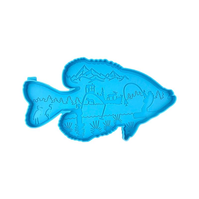 Father's Day Fishing Pendant Decor Silicone Mold Epoxy Resin Casting Jewelry Tool Making Diy Craft Home Decoration