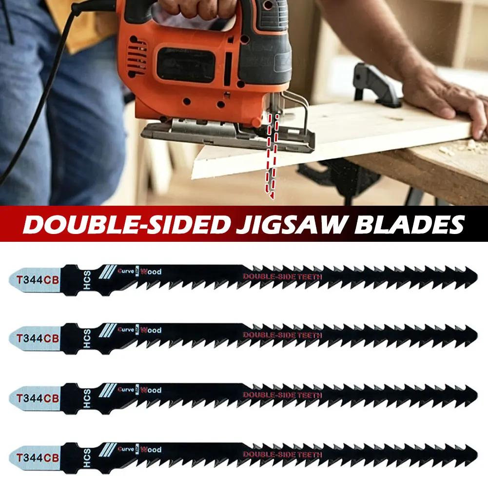 T-Shank Fine Coarse Teeth DIY Double-Sided Jigsaw Blade Extra Long Heavy Duty Scroll Saw Blades For Wood Aluminum Tight Spaces