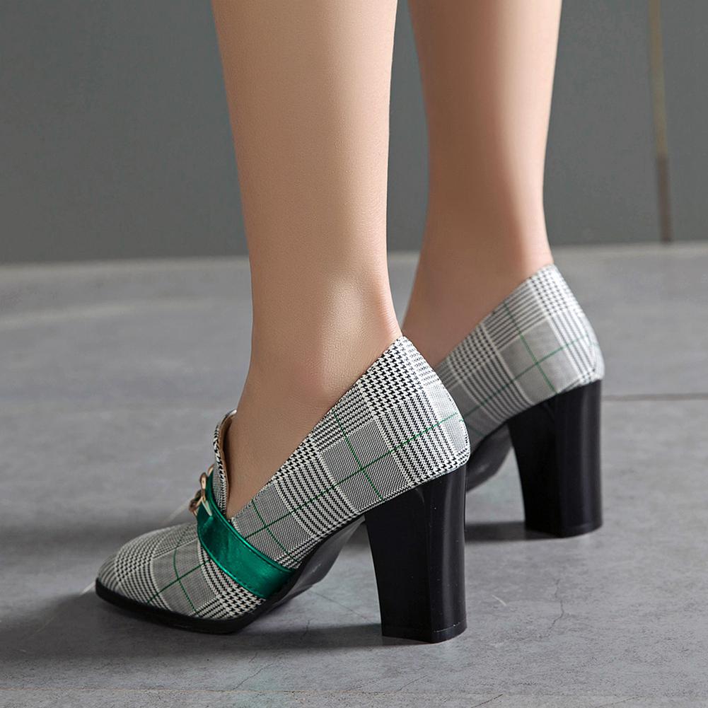 Tacco quadrato Punta quadrata Slip-On Tacco super alto con decorazione in  metallo Uffici casual Vestire scarpe da donna acquista in modo economico —  spedizione gratuita, recensioni reali con foto — Joom