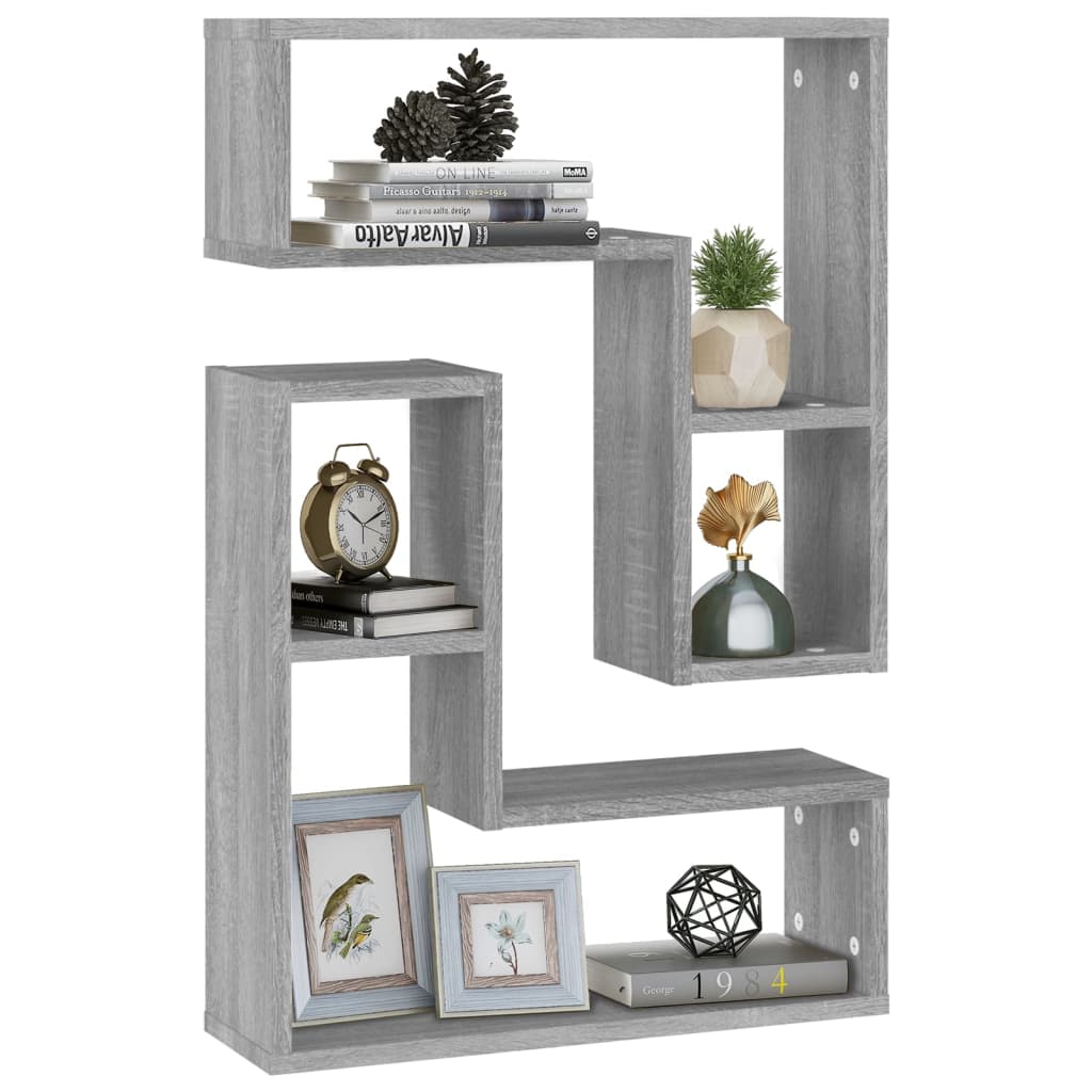 Wall Shelves 2 pcs Grey Sonoma 50 x 15 x 50 cm Particleboard