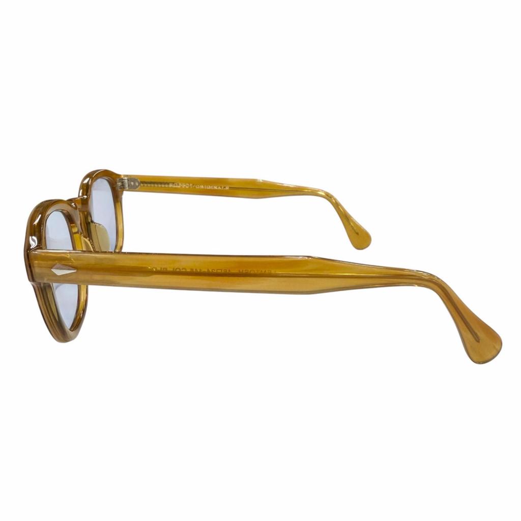Excellent MOSCOT Sunglasses LEMTOSH Eyewear Clear Brown Mens Used