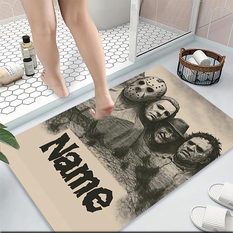 Custom Name Knife Dark Carpet Rug Customizable Soft Washable Anti-Slip Home Living Room Sofa Mats Personalized Rug. 0909105