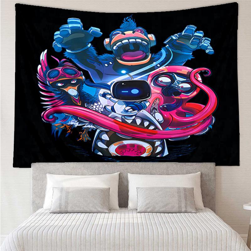 Astro Bot2 Tapestry for Bedroom Aesthetic Classroom Tapestries Wall Hanging for Living Room Dorm Office,Ideal Creative Gift