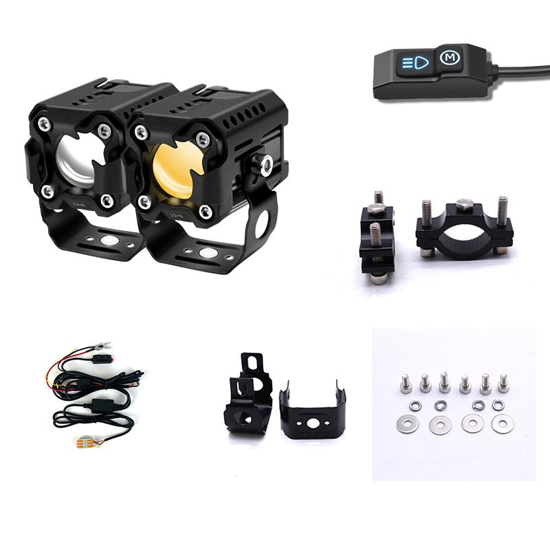 DRXD Flashing Motorcycle Spotlight Wtaterproof LED Light Low Beam High Beam Headlight Auxiliary Spotlight Fog Light Controller High and Low Beam