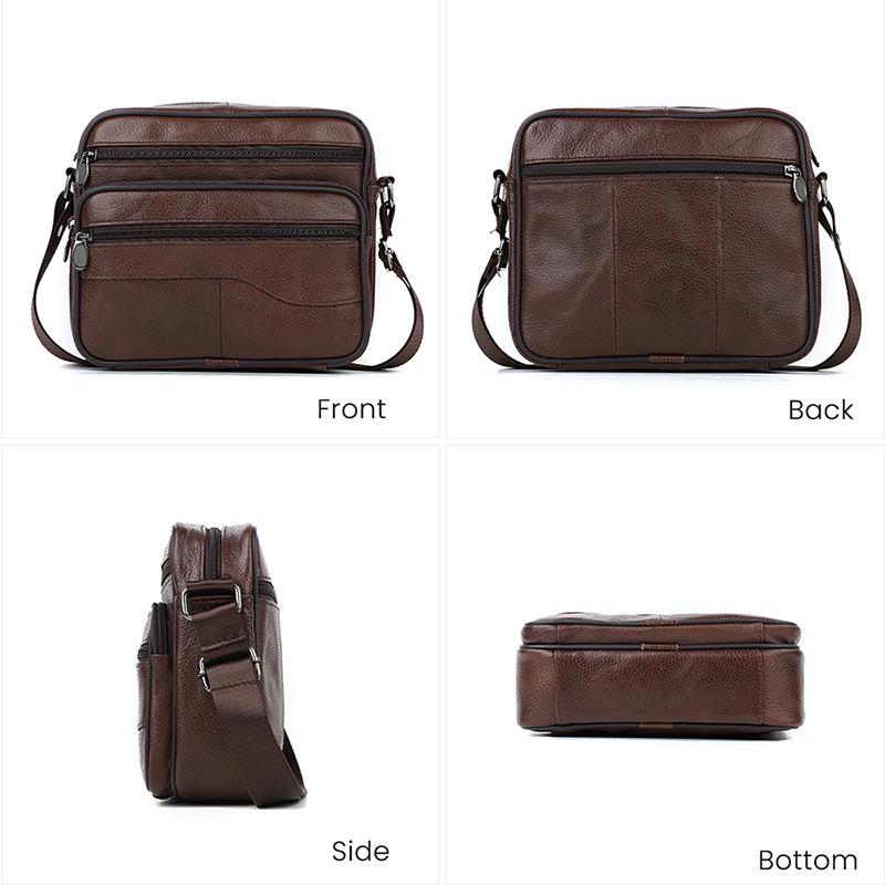 Men's Genuine Leather European Business Crossbody Shoulder Bag
