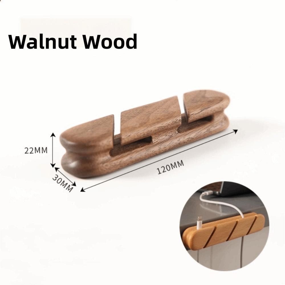 

Portable 2/3 Slots Wooden Cable Clamp Self-Adhesive Universal Cable Management Space Saving Wire Organizer Home